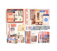 Kits de álbumes de recortes, marco de papel, collages, decoración de diario, caja de regalo, cinta adhesiva, marco de papel, collage, decoración de diario, caja de regalo