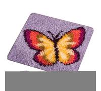 Kits de alfombras de gancho para niños | 11.81 x 11.81 pulgadas, kit de hilo de ganchillo, kit de fabricación de agujas, proyecto de manualidades multiusos para adultos, niños, mujeres y hombres