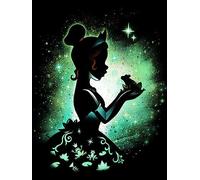 Kits de Arte de Diamantes DIY Pintura de Diamantes Tiana, Kits de Arte de Diamantes 5D Taladro Completo Kit de Bordado de Punto de Cruz, Divertido