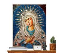 Kits de arte de piedras preciosas para adultos, pintura de piedras preciosas de Nuestra Señora - Pintura decorativa sin marco 5D hecha a mano | Suministros de arte hechos a mano, pintura de pi
