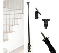 Kits De Balaustres De Hierro De 26, 32, 34 Y 36 Pulgadas, Redondos De 1/2 Pulgada, Para Barandilla De Terraza, Escalera Interior, Pasillo O Loft, Conector De Ángulo Ajustable, Zapata Resistente, Negr