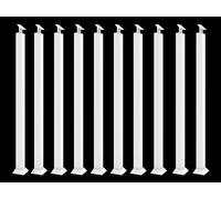 Kits De Barandillas Para Escalones De Loft Comerciales, Balaustres De Escalera Blancos, Postes De Columna Para Barandillas De Terraza, Remodelación De Escaleras Y Escalones Exteriores, Balaustres Cua