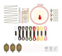 Kits de bordado para adultos - Kit collar costura artesanal colorido | Conjunto clásico práctica adultos, joyería hecha a mano bricolaje, desarrollo habilidades creativas, proyecto pasatiempo, aprendi