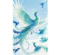 Kits De Bordado Principiantes Punto Cruz Embroidery Para Adulto Arte Completo Mano Cross Stitch Bricolaje Manualidades Herramienta Práctica Puntadas Starter Hilos La Bestia Mítica Fénix Azul 40X50Cm