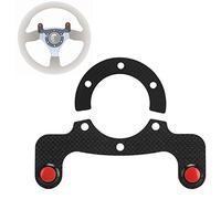 Kits de botones de bocina externa de fibra de carbono para volante MOMO/OMP/Nardi/Sparco de 6 pernos(Dual Button)