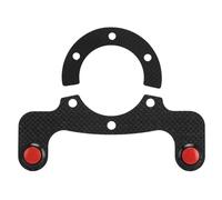 Kits de botones externos de fibra de carbono para volantes, Nardi y Sparco de 6 tornillos, recambio de botón simple o dual con embellecedor de acrílico, modificación para (par)