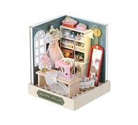 Kits de Bricolaje en Miniatura para Casas de Muñecas, Minicasas Hechas a Mano, Decoraciones, Manualidades, Decoración del Hogar, Rompecabezas 3D para, Estudio de la Felicidad