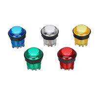 Kits de bricolaje para juegos, botón pulsador compatible, interruptor microinterruptor iluminado por LED con carcasa de ABS, salida de luz brillante