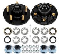 Kits de bujes de remolque, 5 pernos 4.5 para eje de remolque de barco de carga de 2000 libras, kit de cubo tensor de remolque de 5 pernos en círculo de 4.5 pulgadas, se adapta a husillos de 1 pulgada