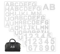 Kits de calcomanías de letras de diamantes de imitación, 6 hojas de calcomanías del alfabeto y números, 2 tamaños de calcomanías autoadhesivas con purpurina del alfabeto, calcomanía de letras de