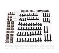 Kits de Carrocería Carenado De Motocicleta Para Kawasaki Zx 11 ZX1100 ZX7R ZX9 ZX6 ZX9R ZXR400 ZZR600 Tornillos Para Carrocería Tuercas Accesorios partes(Nero)