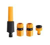 Kits De Conector Manguera Jardín Adaptador Grifo Doble Snaps Machos Anillos Sello Para Hogar Rutina Reparación Aire Libre La Manguera Del Grifo Del Hogar
