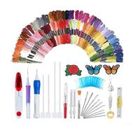 Kits de costura de bordado, herramientas de perforación NeePunch, kits de tejer de aguja, bolsa de costura y bordado, tamaños de aguja versátiles para manualidades de bordado (juego AC174-187)