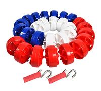 Kits de cuerdas divisorias de flotadores de seguridad para piscinas - Boyas de 12/15 cm de diámetro, para dividir carriles de natación/concursos de natación/identificar entre aguas, con 2 ganchos Col