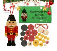 Kits de de botón, colgante de cascanueces, kit de fabricación de de Navidad, para puerta de árbol genealógico, para niños mayores de 3 años, adultos y amigos