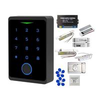 Kits de de Control de Acceso de Huellas Dactilares biométricos, Kit de Cerradura de Puerta Inteligente, abridor de Puerta electrónico, Juego de Puerta electromagnética(Kit-J NC Strike Lock)