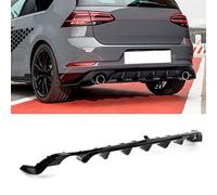 Kits de Delantal difusor de Parachoques Trasero MK7.5 TCR Negro Brillante Estilo de 4 Aletas Apto para MK7.5 estándar/GTD/R Facelift 2017-2020
