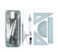Kits de dibujo multifuncionales de 9 piezas con brújulas ergonómicas, regla de medición clara, marcas de medición para arquitectos, artistas, kits de brújula escolar segura
