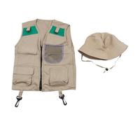 Kits de exploradores para niños al aire libre, kits de aventura para niños, disfraz de exploradores, chaleco y sombrero, conjunto de accesorios para disfraz de Halloween, cosplay, kit al aire libre