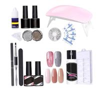 Kits de extensión de uñas Manicura uña con lámpara de secador de uñas 18 piezas NO9