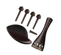 Kits de fabricación de violín de ébano 6 uds 4 cuerdas clavijas de afinación accesorios para violín Chinrest