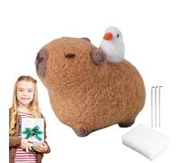 Kits de fieltro para principiantes: aguja completa, juego de herramientas de fieltro, paquete inicial de artesanía de lana, guía de instrucciones detallada incluida | Uso simple de la práctica del apr