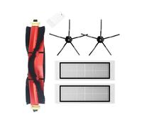 Kits de filtros Cepillo Lateral Cinco Brazos Negros compatibles con Xiaomi Roborock S5 MAX S6 S60 S65 S50 E35 Accesorios for aspiradoras Repuestos(Orange)