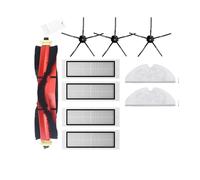 Kits de filtros Cepillo Lateral Cinco Brazos Negros compatibles con Xiaomi Roborock S5 MAX S6 S60 S65 S50 E35 Accesorios for aspiradoras Repuestos(Dark Grey)
