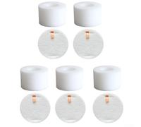 Kits de filtros de espuma y fieltro lavables para Shark para aspiradoras LiftAway compatibles con modelos ZD550 para aire mejorado (5 juegos)