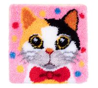 Kits de ganchillo LUBOT de 43 x 43 cm para gatos, para hacer alfombras, manualidades de hilo de crochet para ni os y adultos con patr n de lienzo