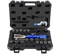 Kits de herramientas de abocardado hidráulico, herramienta de abocardado doble de 45°, herramienta de abocardado de frenos para reparación de frenos de 3/16" a 1/2", herramienta de abocardado de fre