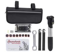 Kits de herramientas para bicicletas, teclado inalámbrico Bluetooth, herramienta multifunción para reparación de neumáticos de bicicleta con llave 16 en 1 y mini bomba de aire para