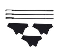 Kits de limpieza de flauta Varilla de limpieza de flauta y limpiador de tela Paño de pulido Instrumento de Juego de combinación de varillas Suministros de herramientas de limpieza