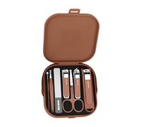 Kits de manicura y pedicura, cortaúñas, kit de aseo profesional, herramientas de cuidado de uñas con estuche de viaje, juego de 7 piezas para mujeres y hombres