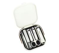 Kits de manicura y pedicura, cortaúñas, kits de cuidado profesional, herramientas para el cuidado de las uñas con estuche de viaje, juego de 7 piezas, pilares de pelo con pinzas set de regalo