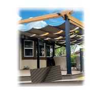 Kits de marquesinas for techos de pérgola,Velas de sombra Wave Sun,Vela de sombra retráctil for exteriores,Material de HDPE, red de protección solar, vela de sombra(1.5 * 10m)