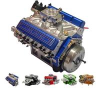 Kits de minimotor V8, maquetas de Motor V8 de Bloque pequeño, Kit de experimentación física for Adultos, maqueta Realista de Motor de combustión Interna, construye tu Propio minimotor V8(Green)