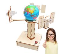 Kits de modelos científicos, kits de ciencias educativas - Conjunto de edificios de modelos satelitales de madera | Kits del proyecto de ensamblaje de construcción de manualidades manuales kits para n