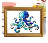 Kits de mosaico de bricolaje para adultos, diseño de tiburón pulpo lindo | Decoración del hogar hecha a mano para estanterías, hogar, oficina, fiesta, clase, recompensa, vacaciones
