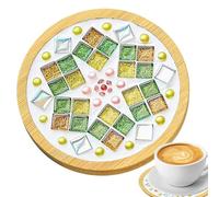 Kits de mosaico de vidrio para adultos, azulejos de mosaico de vidrio, bandeja de bebidas, posavasos | Materiales de manualidades de mosaico, tapetes de vajilla para regalo de cumpleaños, manualidades