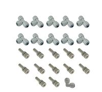Kits de nebulización de bricolaje gris, 12 piezas, kit de boquilla de conexión rápida, 10 conectores de 3 vías, 1 conector L, sistema de refrigeración por nebulización (color: D, tamaño: boquillas de