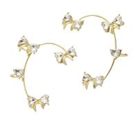 Kits de pasta de moldes para orejas, pompón brillante sin taladrar, exquisitos clips de oreja de circonio, joyas de novia, regalos de boda Conjuntos dobladora herramienta moldes joyería, talla única