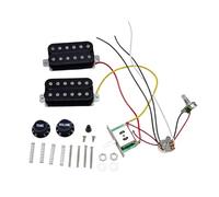 Kits de pastillas de guitarra HH de bobina única con 1 volumen, 1 tono, interruptores de 5 vías y arnés de cableado precableado para sonido