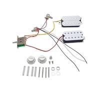 Kits de pastillas de guitarra HH de bobina única con 1 volumen, 1 tono, interruptores de 5 vías y arnés de cableado precableado para sonido
