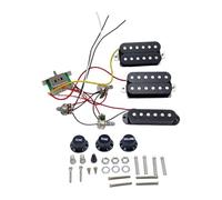 Kits de pastillas de guitarra HSH de bobina única con 2 tonos de 1 volumen, interruptores de 5 vías y arnés de cableado precableado para calidad de sonido. Arnés de cables precableado. Pastilla HSH