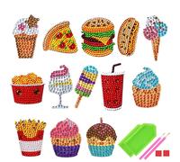 Kits de pegatinas de pintura de diamantes compatibles con manualidades y actividades artísticas para niños.