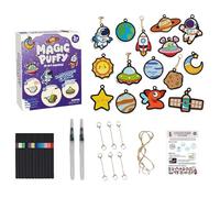 Kits De Peinture - Kit De Peinture Effet 3D Pour & Adultes, 12 Marqueurs + 12 Stylos-Feutres + 15 Papiers Texturés | Activités DIY, Projet Scolaire, Décoration Fête