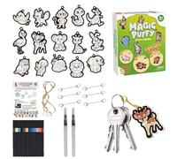 Kits De Peinture - Kit De Peinture Effet 3D Pour & Adultes, 12 Marqueurs + 12 Stylos-Feutres + 15 Papiers Texturés | Activités DIY, Projet Scolaire, Décoration Fête