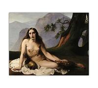 Kits de pintura 5D Francesco Hayez María Magdalena como un ermitaño completo de puntos de perforación pinturas para arte de pared del hogar 40,6 x 50,8 cm