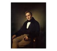 Kits de pintura 5D Francesco Hayez Retrato de Alessandro Manzoni Puntos Taladro Completo Pintura Arte Decoración de Pared 12 x 16 pulgadas